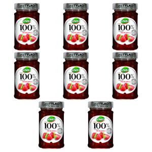 Łowicz Dżem 100% z owoców truskawka 210 g X8