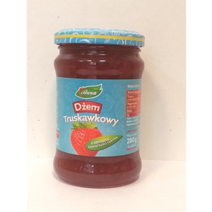 Dżem truskawkowy o obniżonej zawartości cukrów 280g, ANNA X9