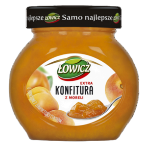Łowicz Konfitura extra z moreli obniżonej zawartości cukrów 240 g