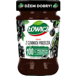 Łowicz Dżem z czarnych porzeczek o obniżonej zawartości cukrów 280 g