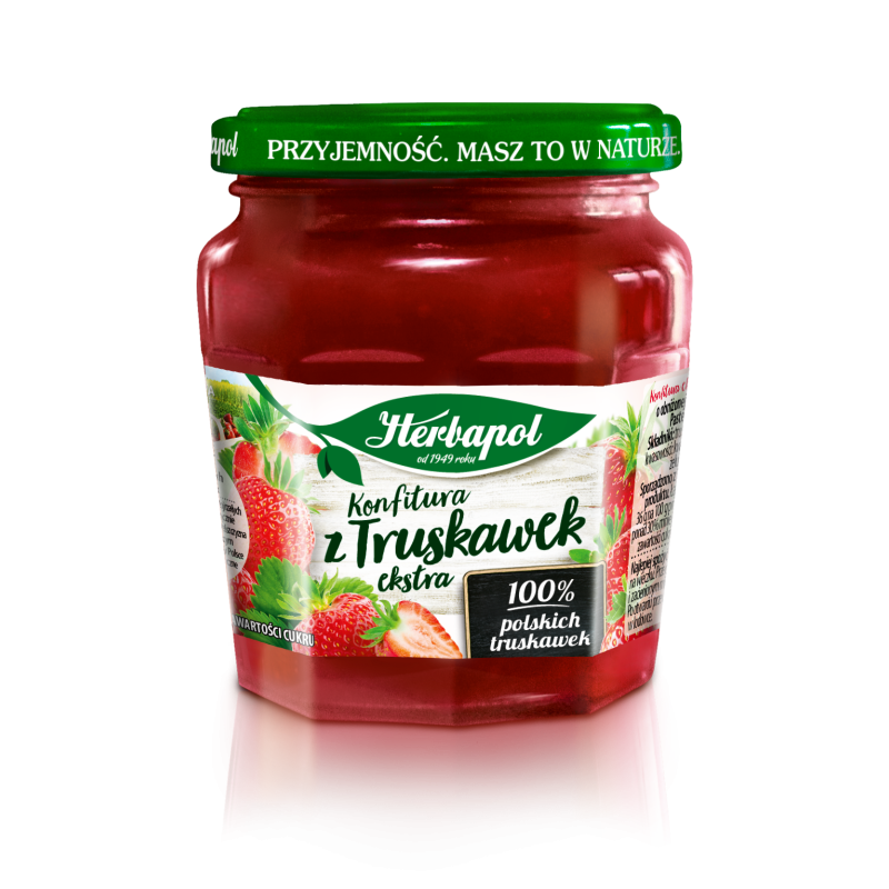 Herbapol konfitura z truskawek extra 240g