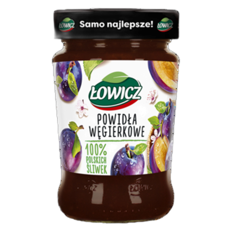 Łowicz Powidła Węgierkowe Śliwkowe - ze Śliwek Węgierek w Słoiku 290 g