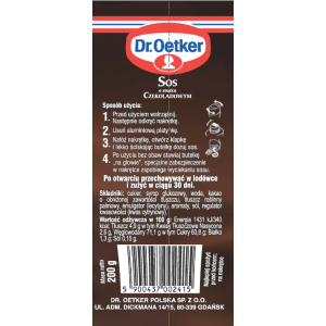 Dr. Oetker Sos o smaku czekoladowym 200g