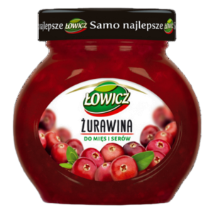 Łowicz Żurawina Dodatek do Mięs i Serów - Konfitura z Żurawiny Słoik 230g