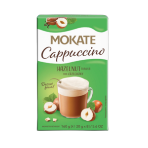 Mokate Cappuccino o smaku orzechowym 160 g (20 g x 8)