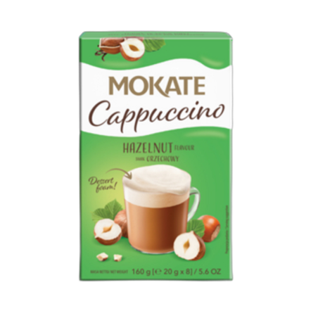 Mokate Cappuccino o smaku orzechowym 160 g (20 g x 8)