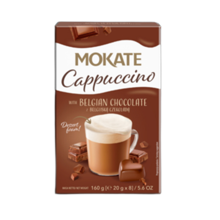 Mokate Cappuccino z belgijską czekoladą 160 g (20 g x 8)