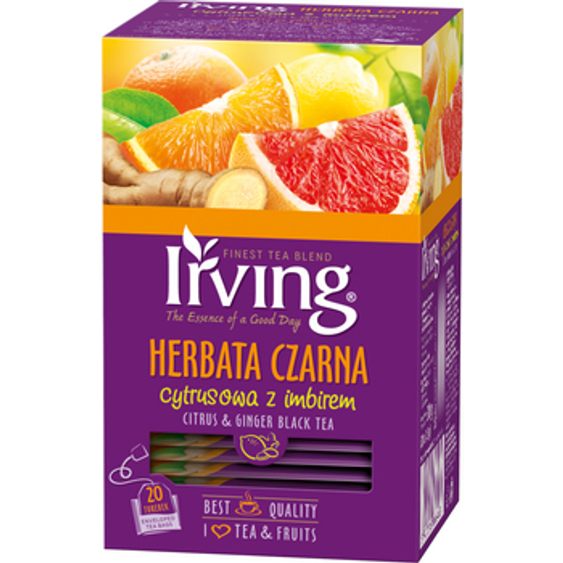 Irving Herbata czarna cytrusowa z imbirem 30 g (20x1,5 g)