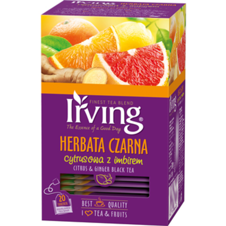 Irving Herbata czarna cytrusowa z imbirem 30 g (20x1,5 g)