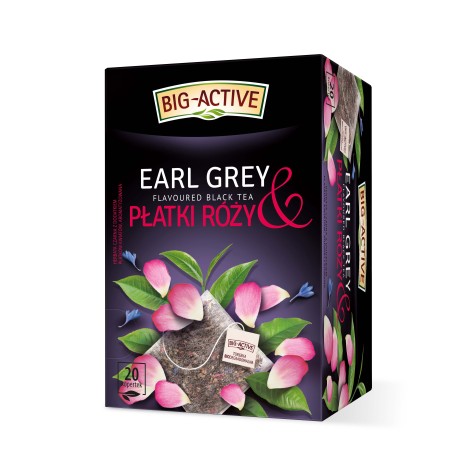 Big-Active herbata czarna Earl Grey i płatki róży (20 torebek x 2g) 20g