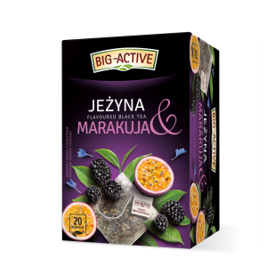 Big-Active Herbata Czarna o Smaku Jeżyny i Marakui. (20 torebek x 2g)
