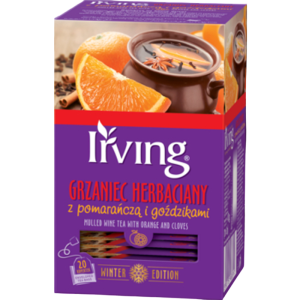 Irving Grzaniec herbaciany z pomarańczą i goździkami 20 torebek 40 g (20x2 g)