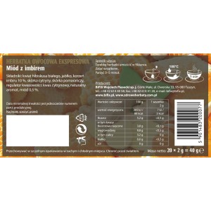 Bifix Premium Miód z Imbirem Herbatka Owoc. Ekspr. 20x2g