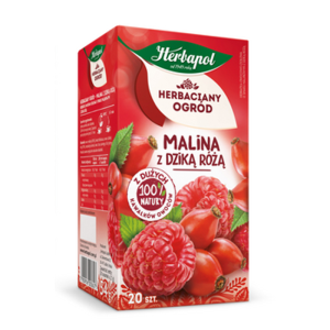 Herbaciany Ogród Malina z Dziką Różą - Herbata Owocowa Malinowa 20 Torebek