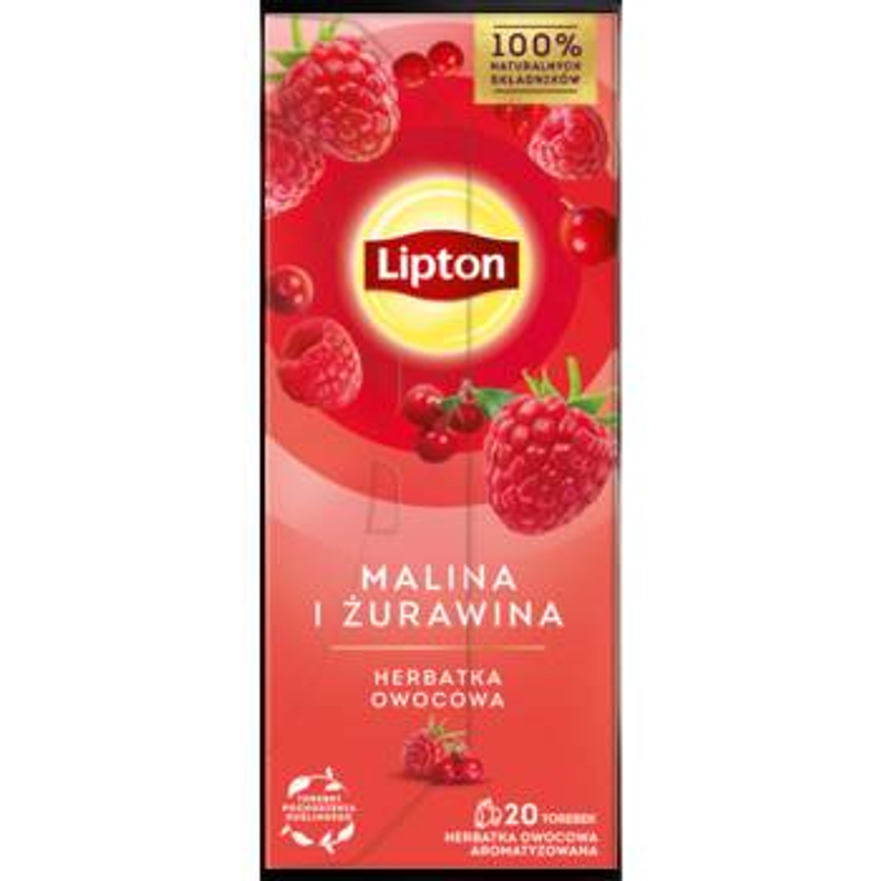 Lipton Fruit Malina i Żurawina 20TB