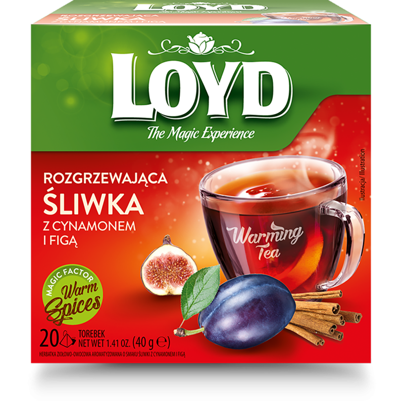 Loyd Herbatka Rozgrzewająca Śliwka & Cynamon (20 x 2g)