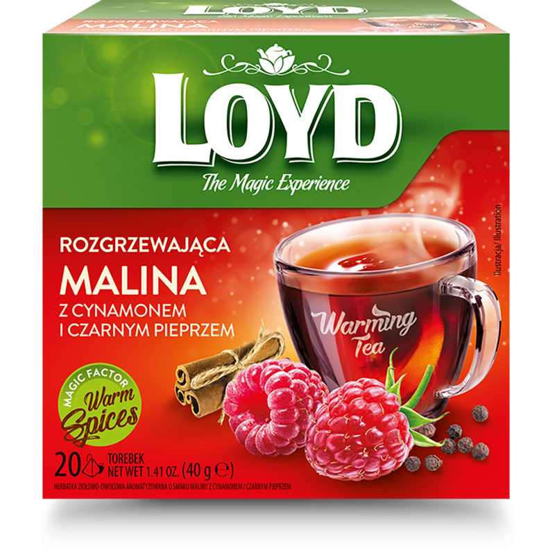 Loyd Herbatka Rozgrzewająca Malina z cynamonem (20x2 g)