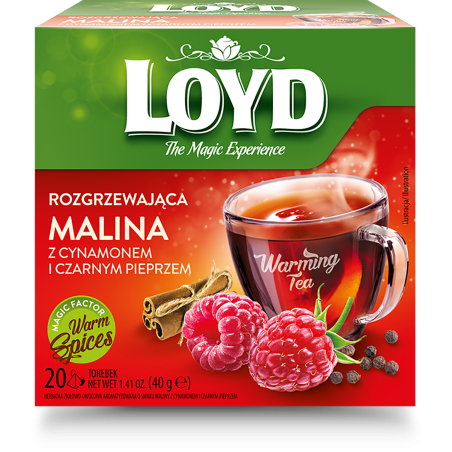 Loyd Herbatka Rozgrzewająca Malina z cynamonem (20x2 g)