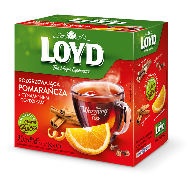 Loyd Herbatka Rozgrzewająca Pomarańcza & Cynamon (20x2g)