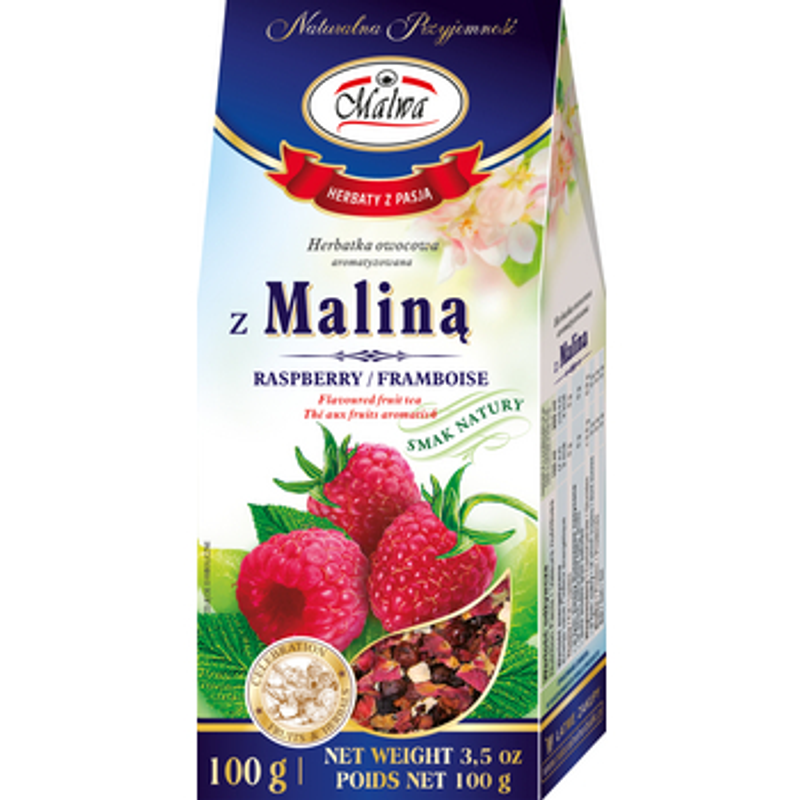 Malwa Herbatka owocowa aromatyzowana z maliną 100g