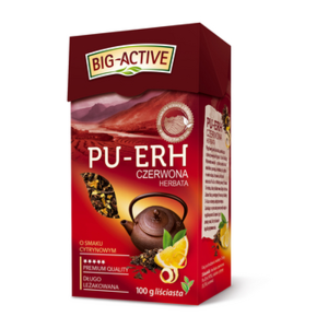 Big-Active - Pu-Erh - Herbata czerwona o smaku cytrynowym (liściasta) 100g