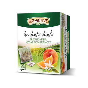 Big-Active Herbata Biała z Brzoskwinią i Kwiatem Pomarańczy (20 torebek x 1,5g) 30g