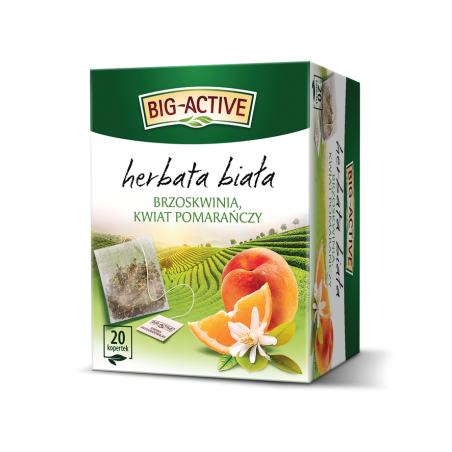 Big-Active Herbata Biała z Brzoskwinią i Kwiatem Pomarańczy (20 torebek x 1,5g) 30g