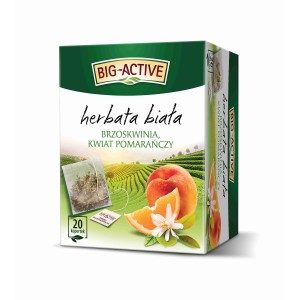 Big-Active Herbata Biała z Brzoskwinią i Kwiatem Pomarańczy (20 torebek x 1,5g) 30g