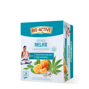 Big-Active Herbata Zielona Relax z dodatkiem konopi (20 torebek x 1,5g) 30g