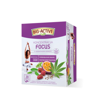 Big-Active Herbata Zielona Focus z Dodatkiem Konopi (20 torebek x 1,5g) 30g