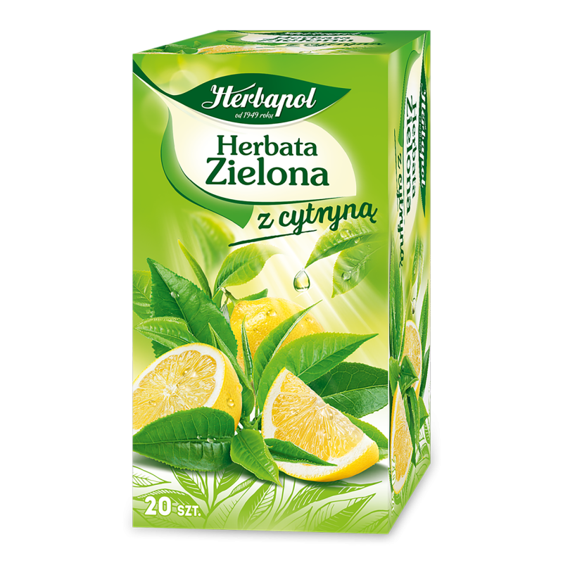 Herbapol Herbata zielona z cytryną (20 torebek x 1,7g) 34g