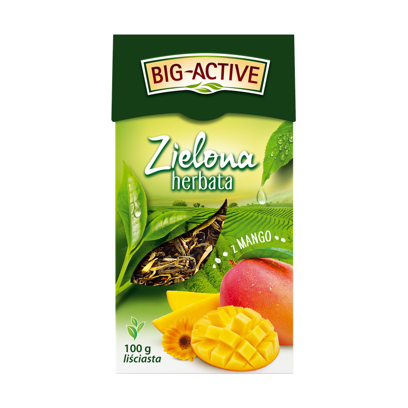 Big-Active herbata zielona z mango liść 100g