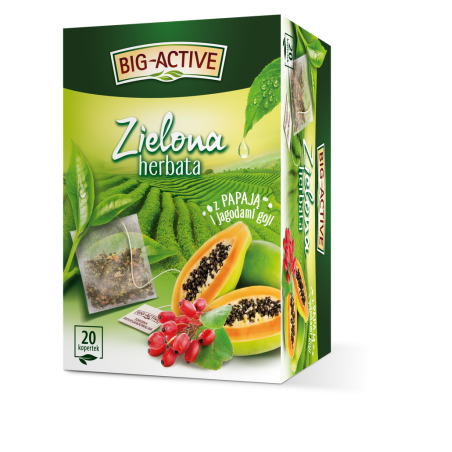 Big-Active - Herbata zielona z papają i jagodami goji (20tb x 1,7g)