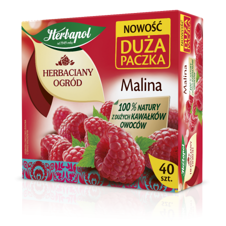 Herbaciany Ogród herbatka owocowa malina Rodzinna Paczka 40tb/108g
