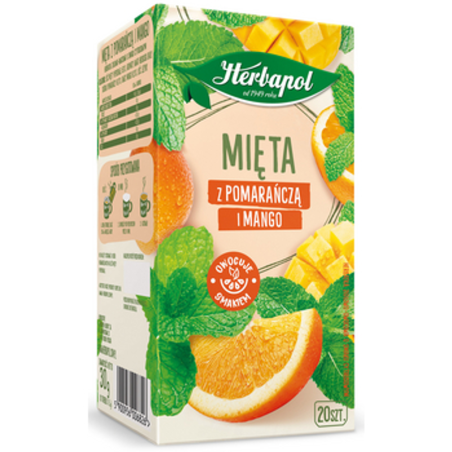 Herbapol herbatka ziołowa mięta z pomarańczą i mango 30g/20tb