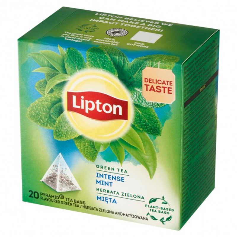 Lipton Intensywna Mięta Herbata zielona 20tb