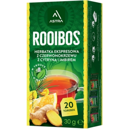 ASTRA ROOIBOS z cytryną i imbirem 20 torebek ekspresowa