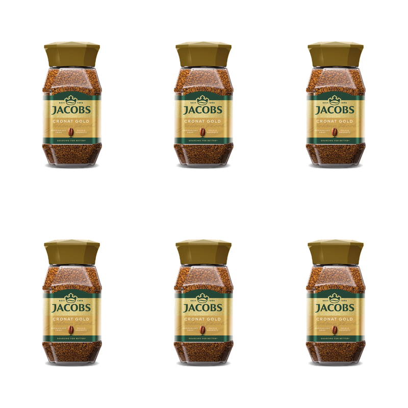 Jacobs Cronat Gold Kawa rozpuszczalna 200 g X6