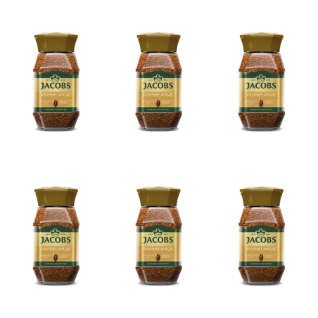 Jacobs Cronat Gold Kawa rozpuszczalna 200 g X6