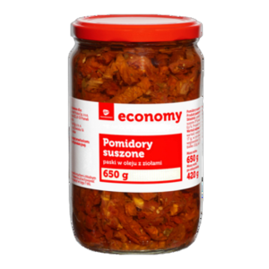 TGE Pomidory suszone paski w oleju z ziołami 650 g