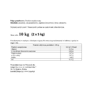 Pulpa pomidorowa 2x5 kg O'Sole Mio
