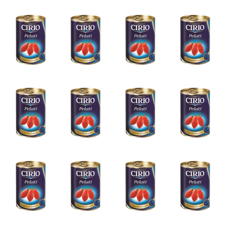 CIRIO pelati pomidory bez skóry 400 g X12