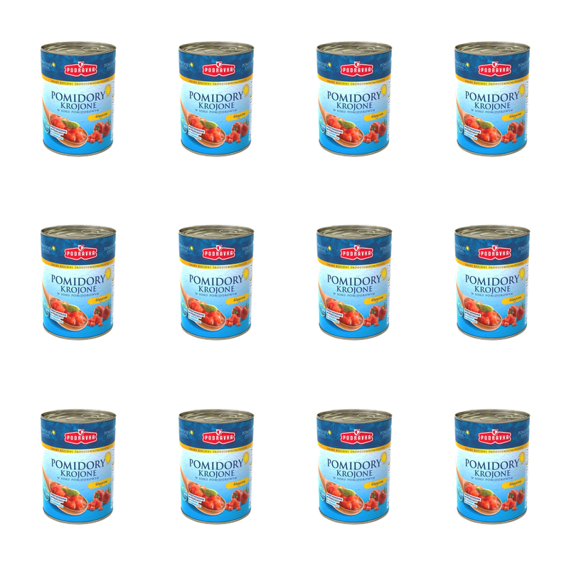 Podravka pomidory krojone 400 g X12