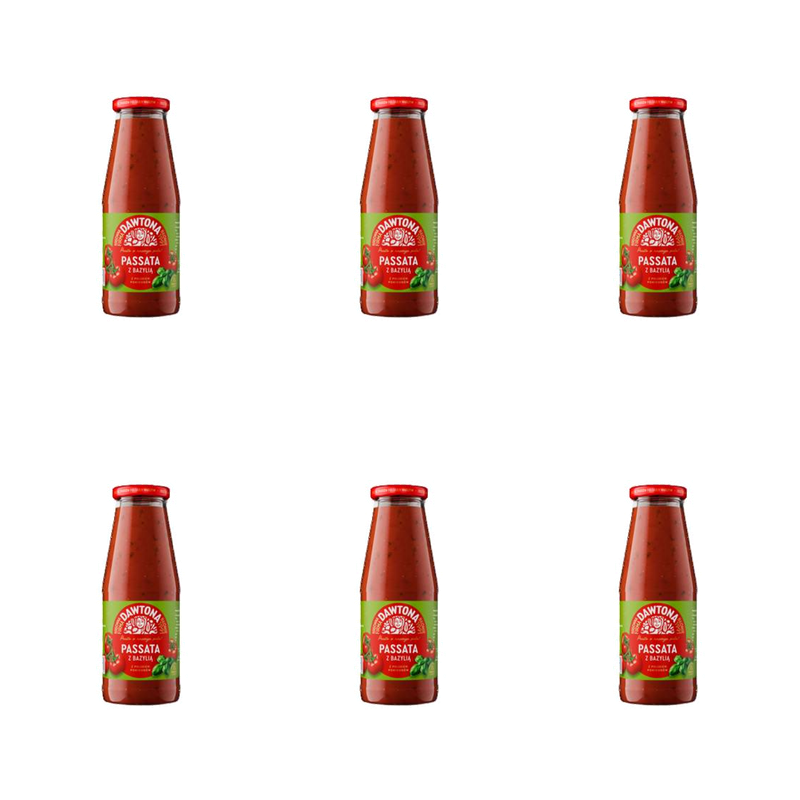 Passata Rustica z bazylią 690g Dawtona X6