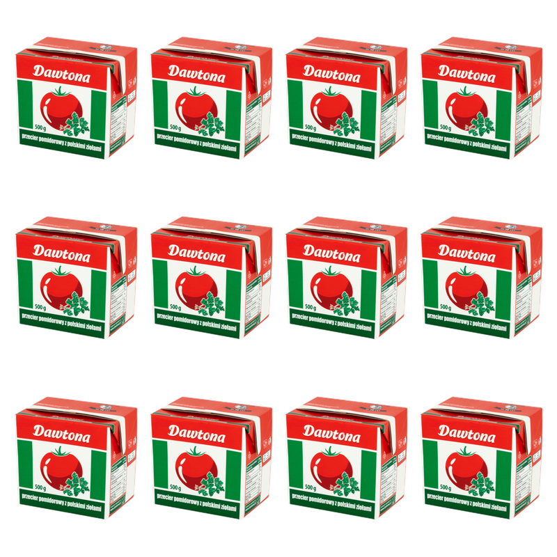Przecier Pomidorowy z Ziołami Pietruszką i Lubczykiem Kartonik 500g Dawtona X12