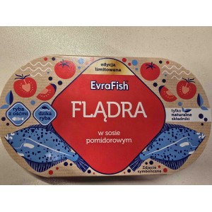EVRAFISH flądra w sosie pomidorowym 170 g