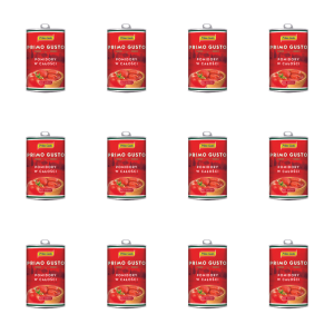 Primo Gusto Pomidory Naturalne Włoskie Całe w Puszce w Sosie bez Skórki 400g X12