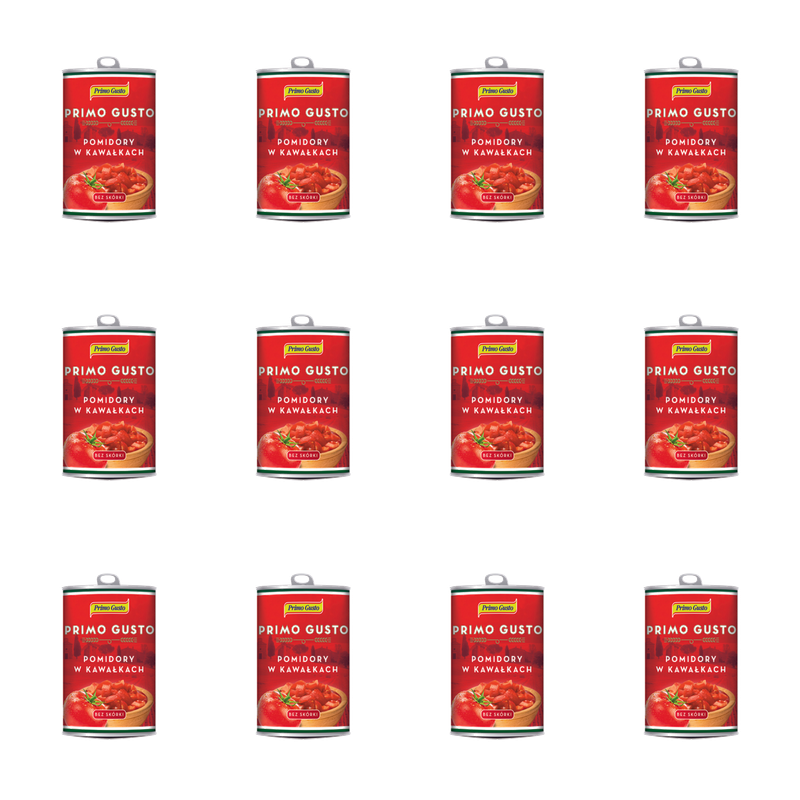 Primo Gusto Pomidory w kawałkach w puszce 400g X12