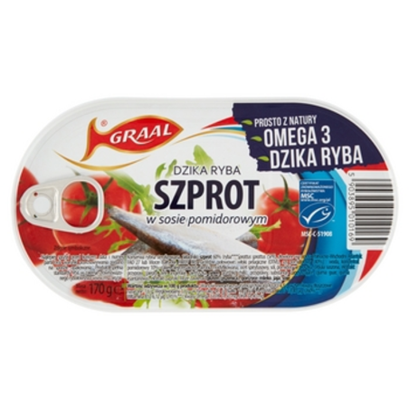 szprot w sosie pomidorowym graal 170 g