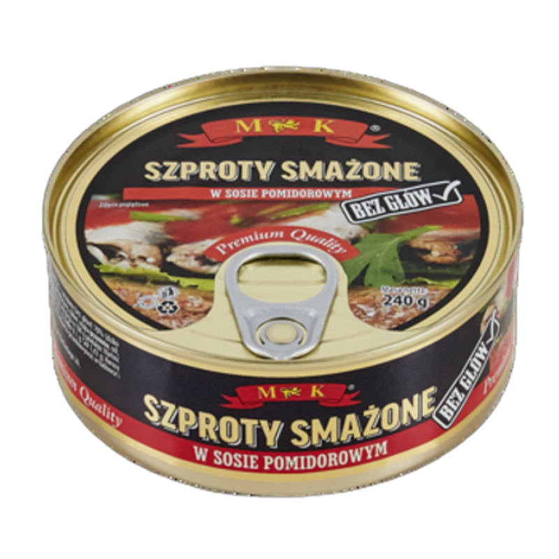 MK Smażone szproty w sosie pomidorowym 240 g